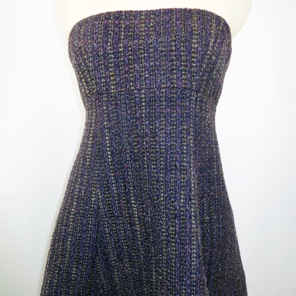 BEAUTIFUL Nanette Lepore "Timpani" Tweed Dress NWT Sz 10 Plum - Picture 3 of 16